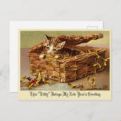 ホリビクトリアンー「新年」の子猫 ポストカード (正面/裏面)