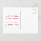 ホリメリーデイティール(緑がかった色)トナカイ ポストカード (裏面)