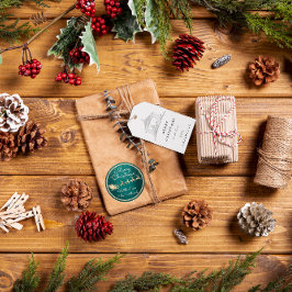 ホリメリーデークリスマスホーリーファミリーグレーの名前へ ギフトタグ