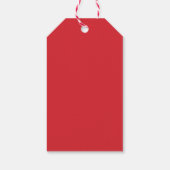 ホリメリーー常緑の明るい赤い贈り物ラベル ギフトタグ (裏面)