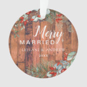 ホリメリーー結婚したグリーンリーのクリスマス素朴 オーナメント (正面)