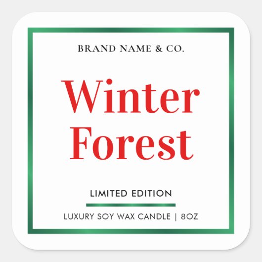 ホリモダンティエレガントス・クリスマス・キャンドル包装 スクエアシール (正面)