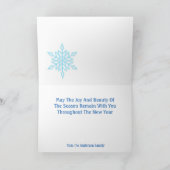 ホリモダンティカスタムフォトブルー&ホワイトスノーフレーク シーズンカード (内部)