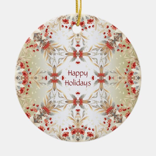 ホリモダンディフラワーズオーナメント セラミックオーナメント (正面)