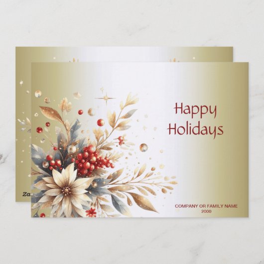 ホリモダンディフラワーズホリデーカード シーズンカード (正面/裏面)