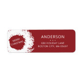 ホリモダンデイリース差出人住所レッド ラベル (正面)