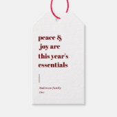 ホリモダンデイ引用文ピースアンドジョイ ギフトタグ (正面)