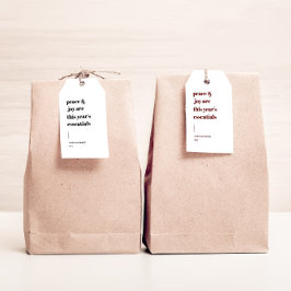 ホリモダンデイ引用文ピースアンドジョイ ギフトタグ