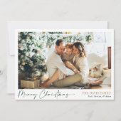ホリモダンデーフォトカード、メリークリスマス シーズンカード (正面)