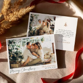 ホリモダンデーフォトカード、メリークリスマス シーズンカード