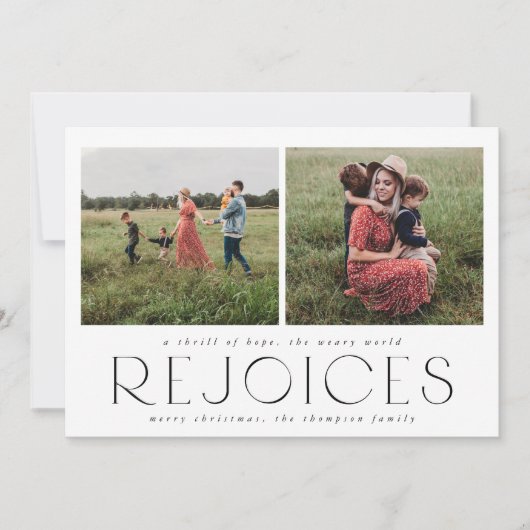 ホリモダンデーフォトカード(黒) 招待状 (正面)