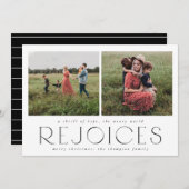 ホリモダンデーフォトカード(黒) 招待状 (正面/裏面)