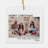 ホリモダンデーフォトメリークリスマス セラミックオーナメント (正面)