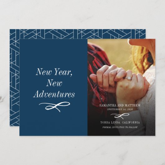 ホリモダンデーフォト婚約 セーブザデート (正面/裏面)