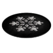ホリモダンデーブラックアンドホワイトスノーフレーク カッティングボード (角)