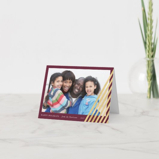 ホリモダンユニークティ1 – フォトカード |赤と金ゴールド シーズンカード (正面)