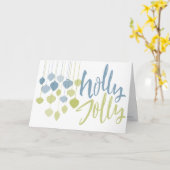 ホリモダンーすてきミニマリストホリデーボーブル カード (黄色い花)