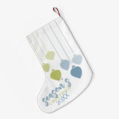 ホリモダンーすてきミニマリストホリデーボーブル スモールクリスマスストッキング (裏面 (吊り時))