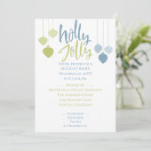 ホリモダンーすてきミニマリストホリデーボーブル 招待状 (スタンド正面)