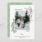 ホリモダンーエレガントベリーのクリスマスフォト シーズンカード (正面/裏面)