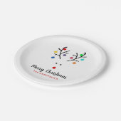 ホリモダンートインデアお洒落クリスマス ペーパープレート (アングル)