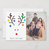 ホリモダンートナカイお洒落のクリスマスフォト シーズンカード (正面)