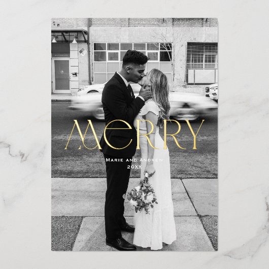 ホリモダンーメリーデザイン 箔シーズンカード (正面)