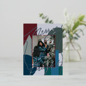 ホリモダンーメリーブライトブルースフォトジオ 箔シーズンポストカード (立ち正面)