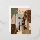 ホリモダンーメリーブライト地球トーン写真地域 箔シーズンポストカード (正面/裏面)