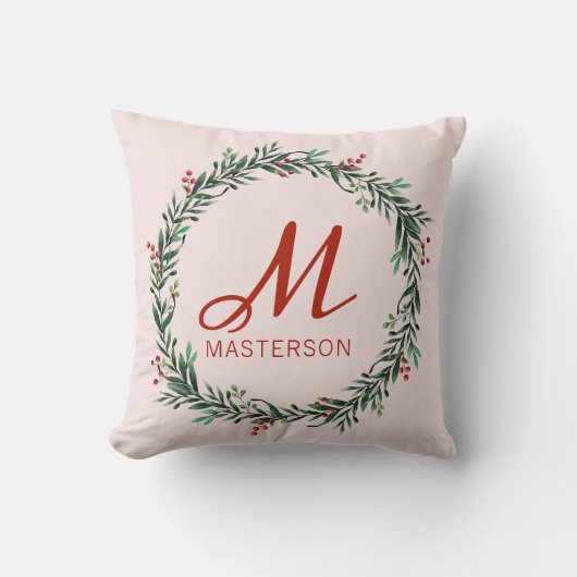 ホリモダンーモノグラムのリース クッション (正面)