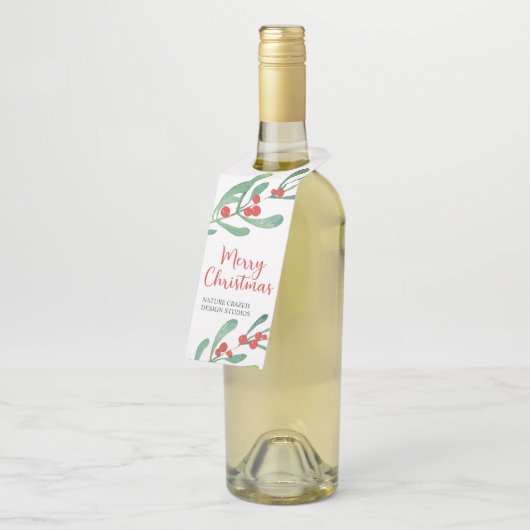 ホリモダンー会社のクリスマス ボトルネックタグ (アングル)