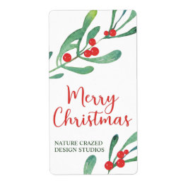 ホリモダンー会社のクリスマス ラベル