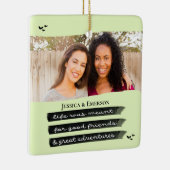 ホリモダンー写真最高の友達のクリスマス セラミックオーナメント (右)