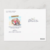 ホリモダンー金ゴールドジオフォトフレームNavy |ホリデーカード ポストカード (裏面)