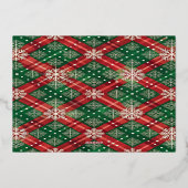 ホリモダンー3フォトレッドグリーン新エレガント家族 箔シーズンカード (裏面)