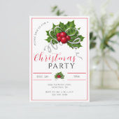 ホリモダンー、ベリーとリボンのクリスマスパーティー 招待状 (スタンド正面)