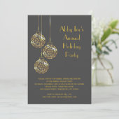 ホリモダン企業のデーパーティー招待状 – グレー 招待状 (スタンド正面)