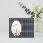 ホリロドオリジナルスコットランドタータンチェックイースターフローラ シーズンポストカード (スタンド正面)