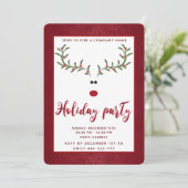 ホリーおもしろいトナカイの休日パ企業のーティ 招待状 (スタンド正面)