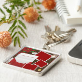 ホリーが写真を追加し、新年を迎える キーホルダー (側面)