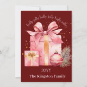 ホリーすてきウォーター色クリスマスプレゼントのご希望 シーズンカード (正面)