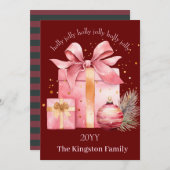 ホリーすてきウォーター色クリスマスプレゼントのご希望 シーズンカード (正面/裏面)