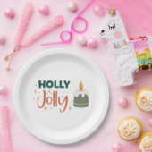 ホリーすてきキャンドル ペーパープレート (パーティー)