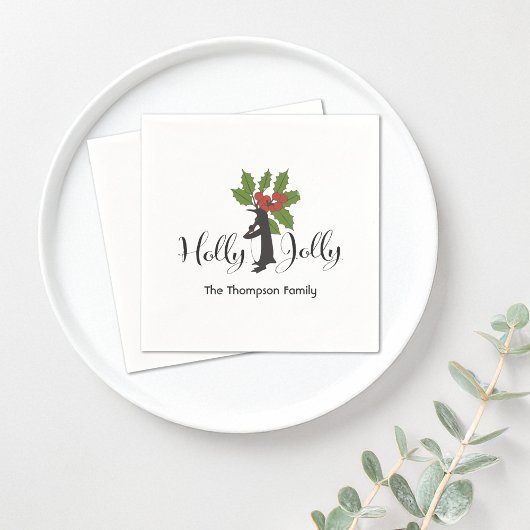 ホリーすてきキュートおもしろいペンギン紙 スタンダードカクテルナプキン