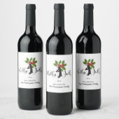 ホリーすてきキュートおもしろいペンギン ワインラベル (ボトル)