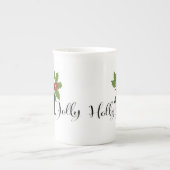 ホリーすてきキュートお洒落ペンギン ボーンチャイナマグカップ (正面)