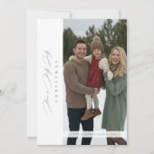 ホリーすてきクリスマスのミニマル家族写真 シーズンカード (正面)