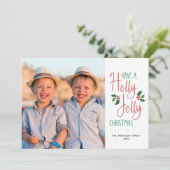 ホリーすてきクリスマスの手摺写真 シーズンカード (スタンド正面)