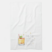 ホリーすてきクリスマスカクテルレシピ キッチンタオル (縦)