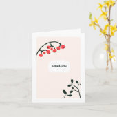 ホリーすてきクリスマスカード カード (黄色い花)